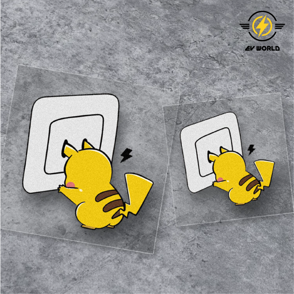 Pikachu Waterproof Reflective Sticker For EVs