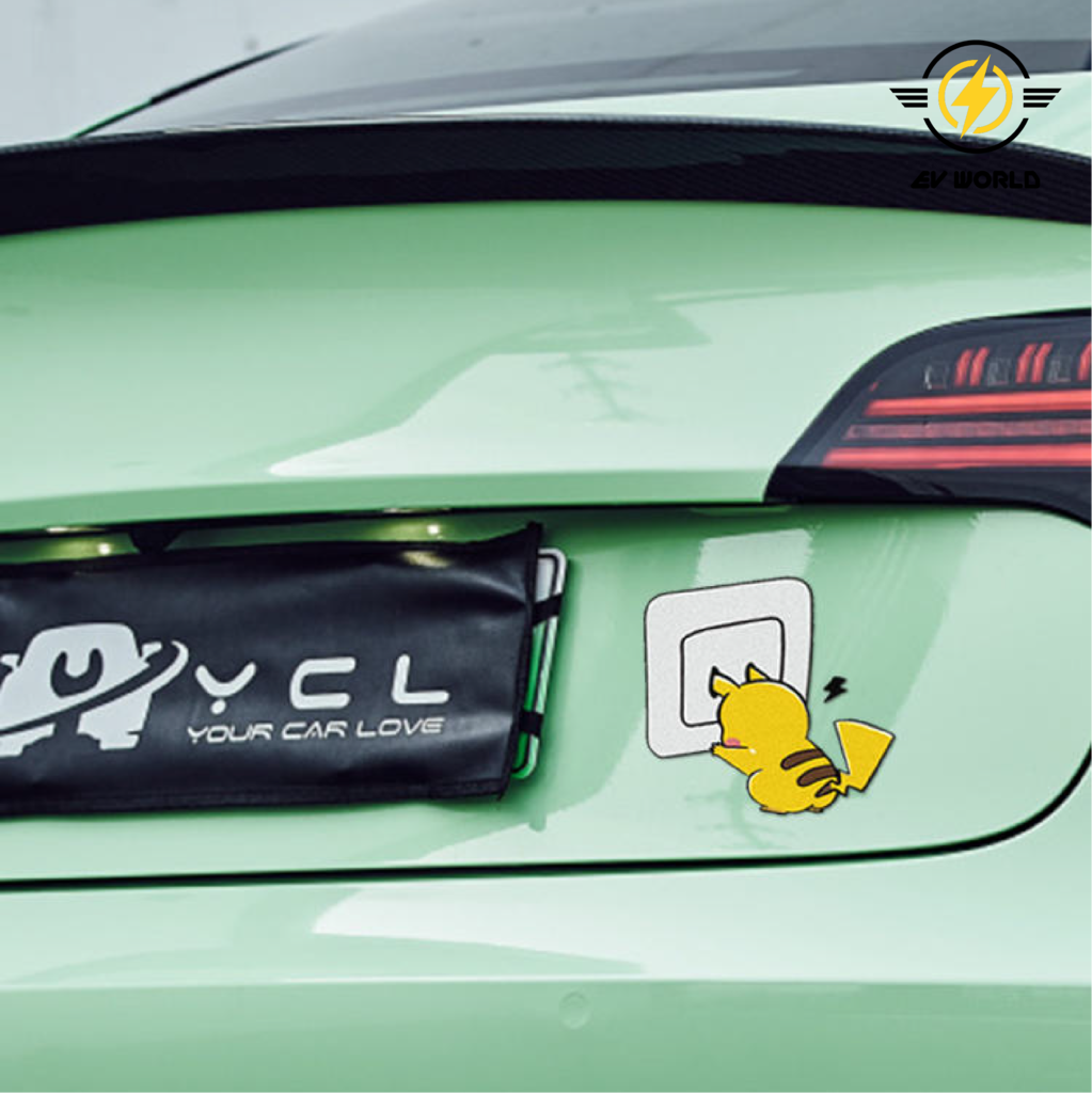 Pikachu Waterproof Reflective Sticker For EVs