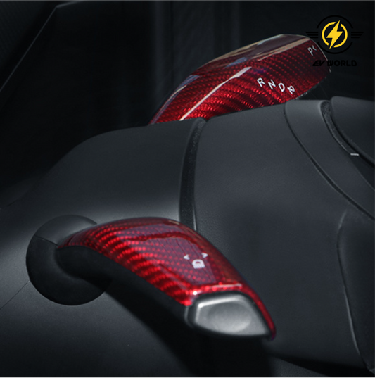 Carbon Fiber Gear Shift Paddle Rain Wiper Lever Cover (for Tesla Model 3/Y)