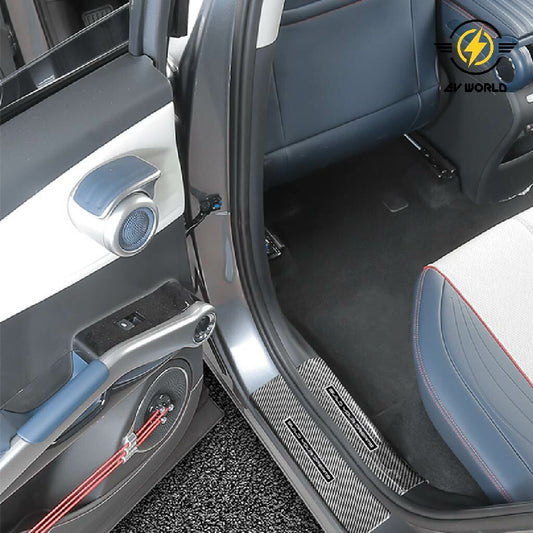 Customized Carbon Fiber Door Sill Guards with Welcome Pedal (for BYD Atto 3)