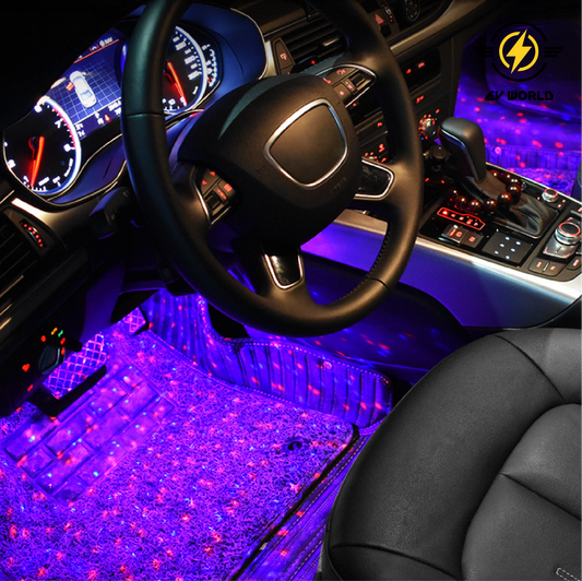 Multicolor Voice-Controlled Breathing LED Lights for Car Interiors