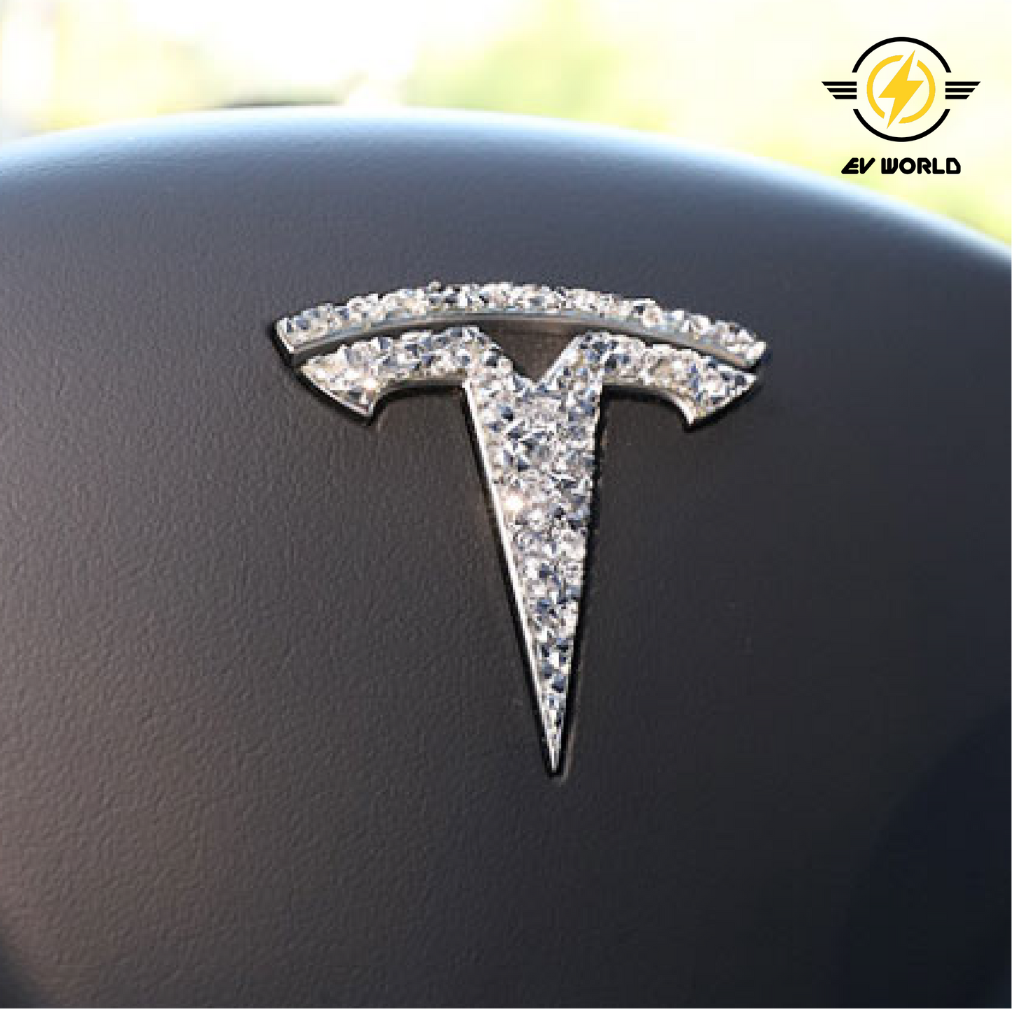 Diamond-Encrusted Emblem Overlay (for Tesla Model S/3/X/Y)